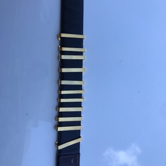 Woman belt, burgundy and brass. New. Small main image 7